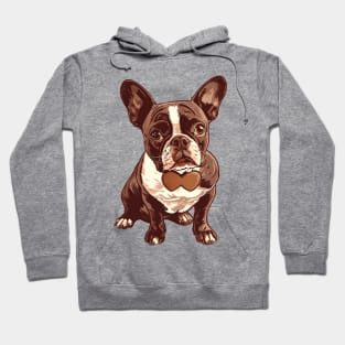 Valentine Boston Terrier Shaped Chocolate Hoodie